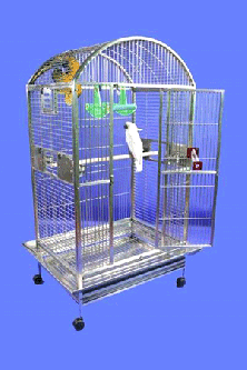 Mahalo Manor Dome Top Large Stainless Steel Bird Cage